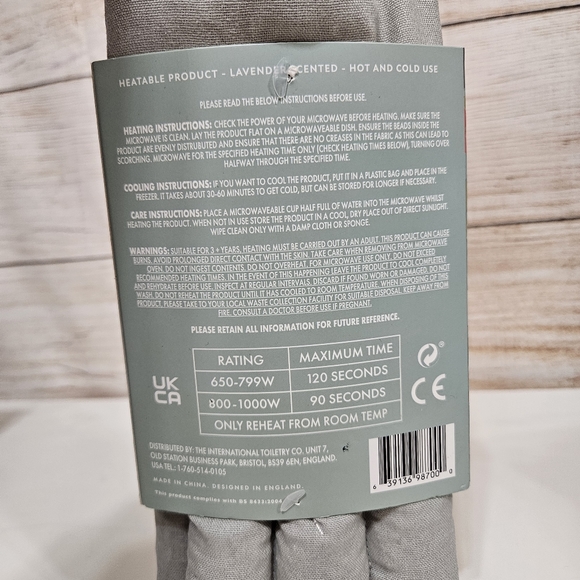 💟 NEW Milton & Drew Neck Wrap Lavender Soothing and Relaxing Heatable Wrap - Picture 2 of 5